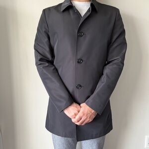 1670 Men’s Trench Coat in Dark Grey, Size 38